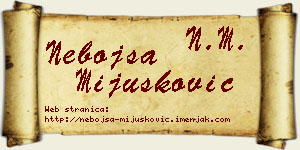 Nebojša Mijušković vizit kartica